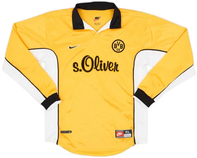 Nike 1998-00 Borussia Dortmund Home L/S Shirt - 9/10 - (XL.Boys)