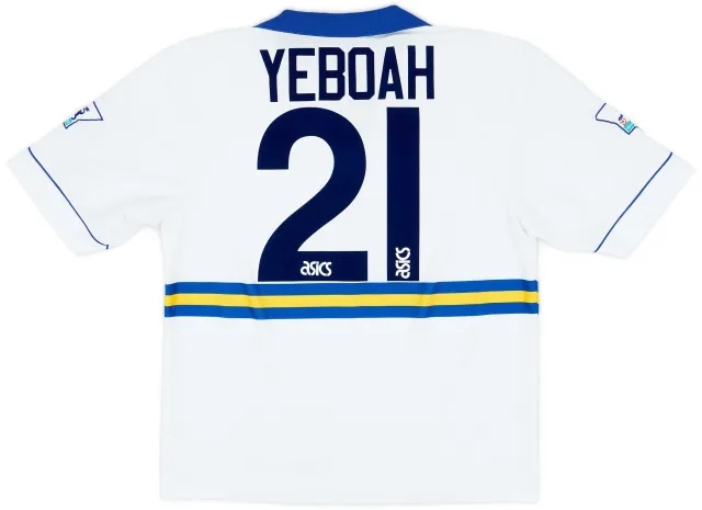 Asics 1993-95 Leeds United Home Shirt Yeboah #21 - 6/10 - (L)