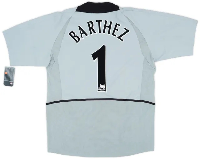 Nike 2002-04 Manchester United Player Issue GK S/S Shirt Barthez #1 (L)