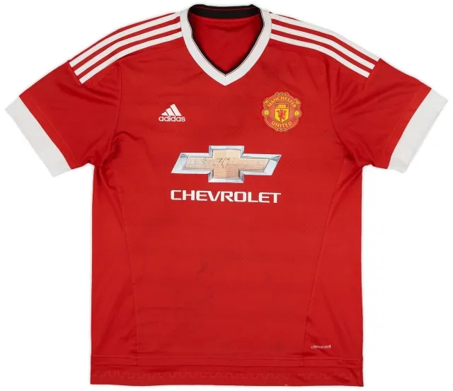 adidas 2015-16 Manchester United Home Shirt - 4/10 - (L)