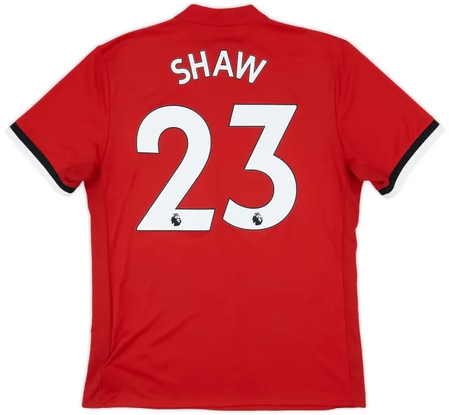 adidas 2017-18 Manchester United Home Shirt Shaw #23 - 9/10 - (M)