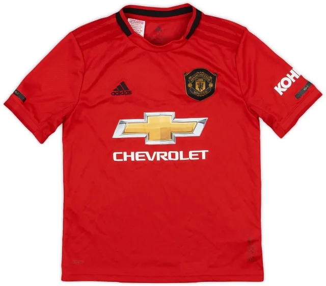 adidas 2019-20 Manchester United Home Shirt - 9/10 - (M.Boys)