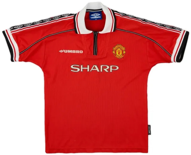 Umbro 1998-00 Manchester United Home Shirt - 7/10 - (L.Boys)