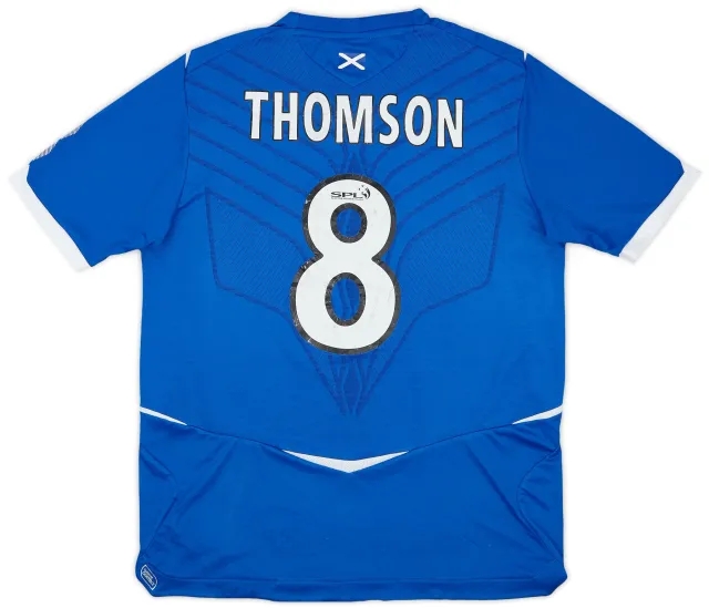 Umbro 2008-09 Rangers Signed Home Shirt Thomson #8 - 6/10 - (L)