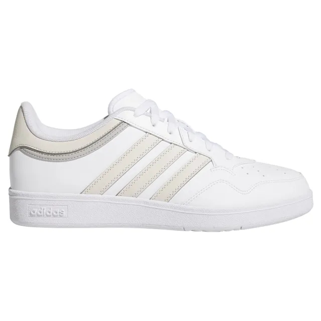 adidas hoops 4.0 trainers in white & beige