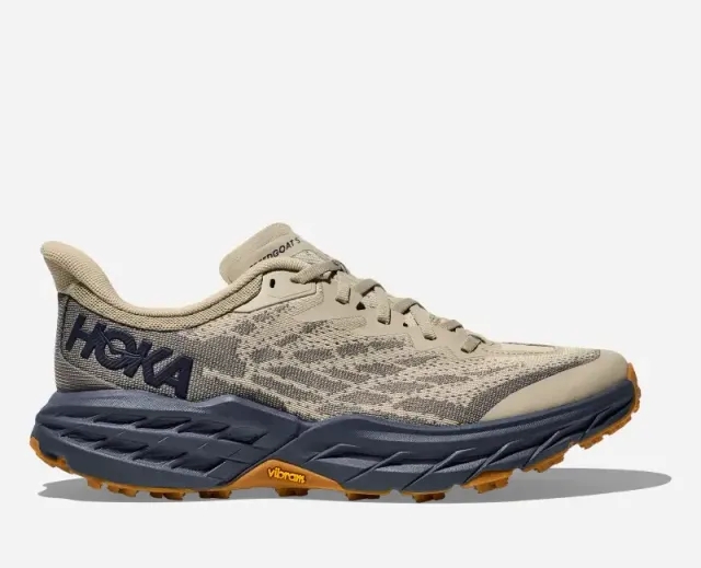 Hoka One One HOKA Men's Speedgoat 5 Trail Shoes in Farro/Varsity Navy