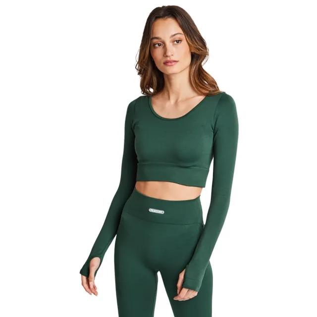 Peach Fit Amber Seamless Women T-Shirts - Green