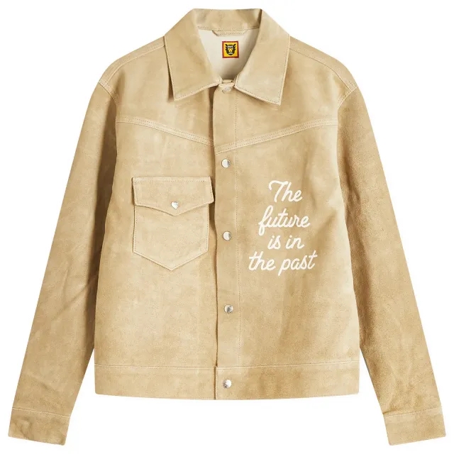 Human Made Men's Suede Leather Jacket Beige