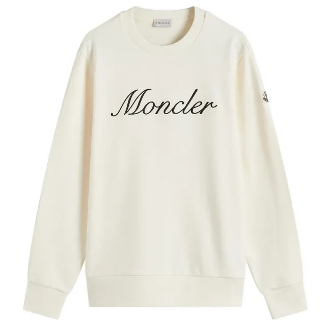 Moncler Men's Emerized Fleece Long Sleeve T-Shirt White