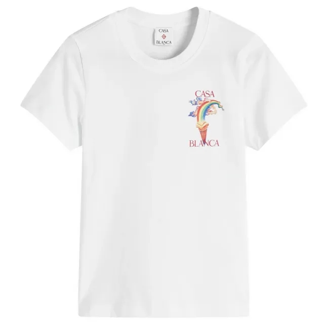 Casablanca Women's Printed Fitted T-Shirt Nature Teacher