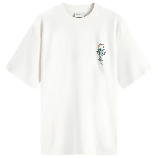 Drôle de Monsieur Men's Vase Logo T-Shirt Cream