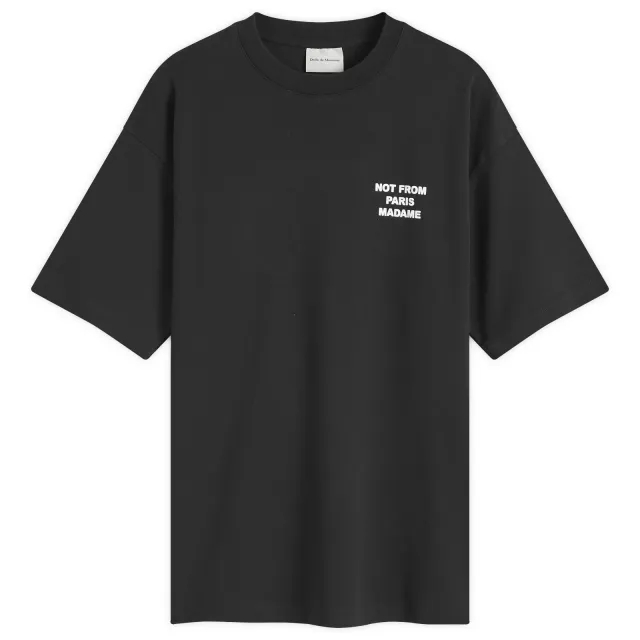 Drôle De Monsieur Le Tee Slogan Men Shortsleeves Black