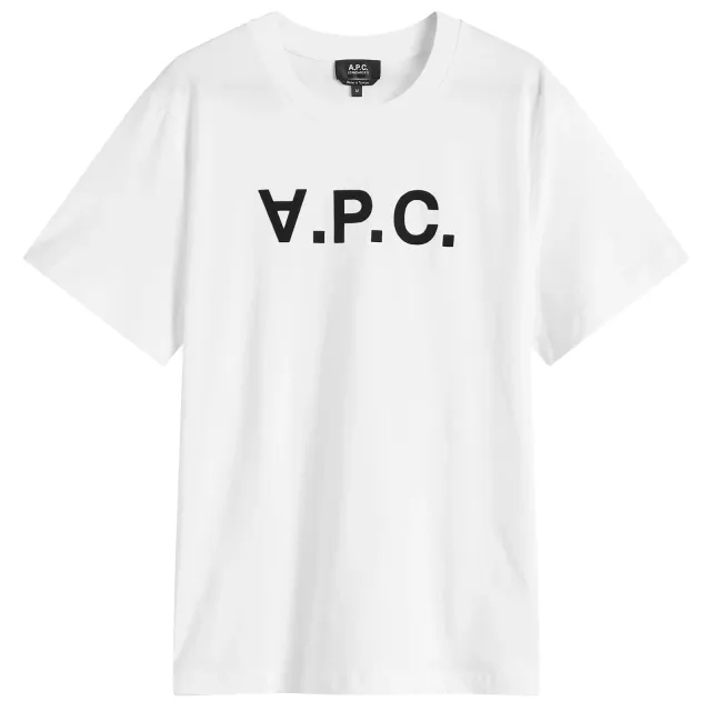A.P.C. Men's VPC Logo T-Shirt White/Dark Navy