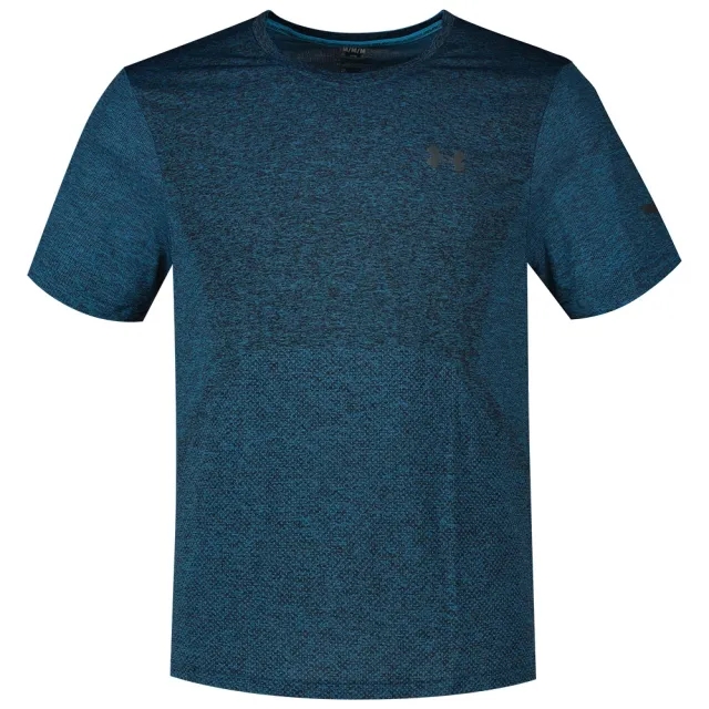 Men's  Under Armour  Seamless Stride Short Sleeve Ether Blue / Reflective XXL
