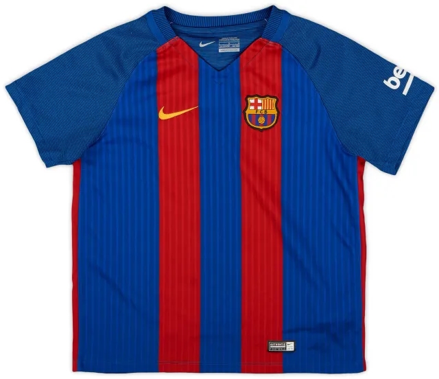 Nike 2016-17 Barcelona Home Shirt - 8/10 - (6-7 Years)