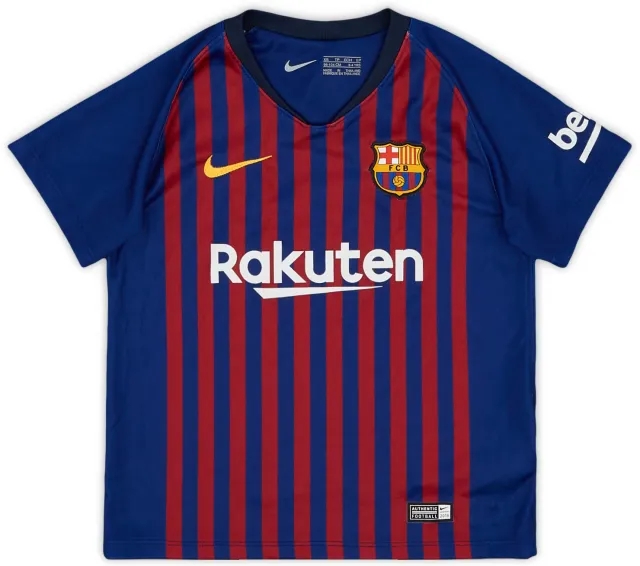 Nike 2018-19 Barcelona Home Shirt - 9/10 - (3-4 Years)