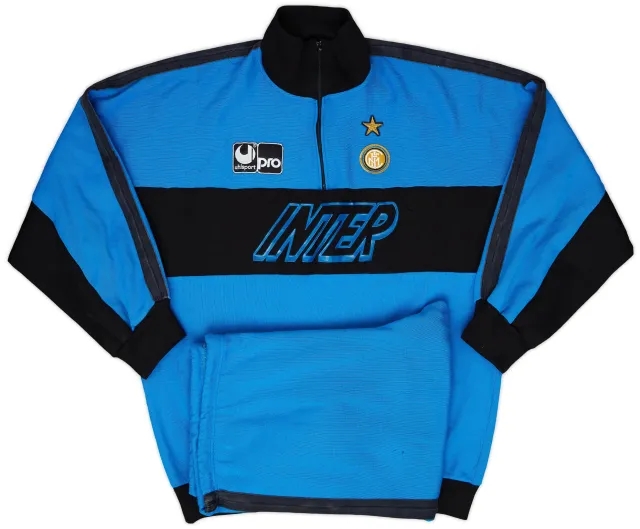 1990-91 Inter Milan Uhlsport Tracksuit - 8/10 - (L)