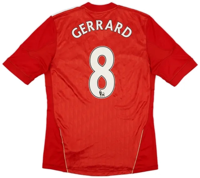 adidas 2010-12 Liverpool Home Shirt Gerrard #8 - 6/10 - (M)