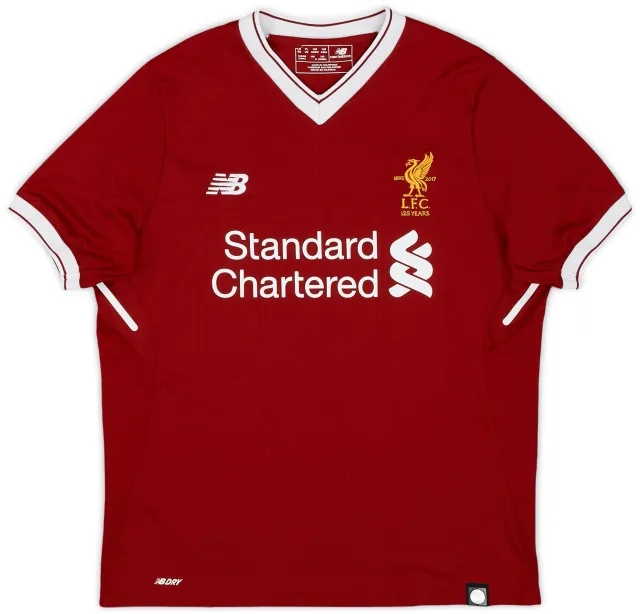 NewBalance 2017-18 Liverpool 125 Years Home Shirt - 9/10 - (L.Boys)