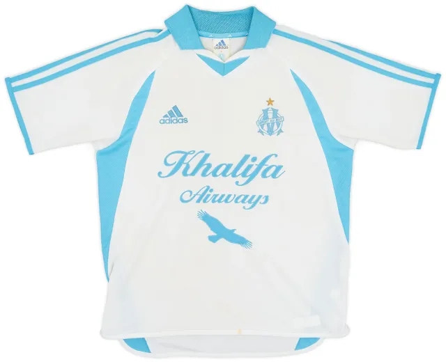 adidas 2001-02 Olympique Marseille Home Shirt - 5/10 - (XL.Boys)