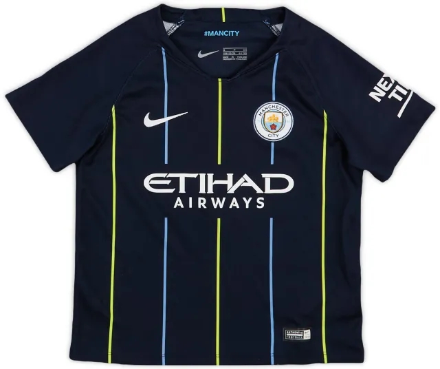 Nike 2018-19 Manchester City Away Shirt - 9/10 - (4-5 Years)