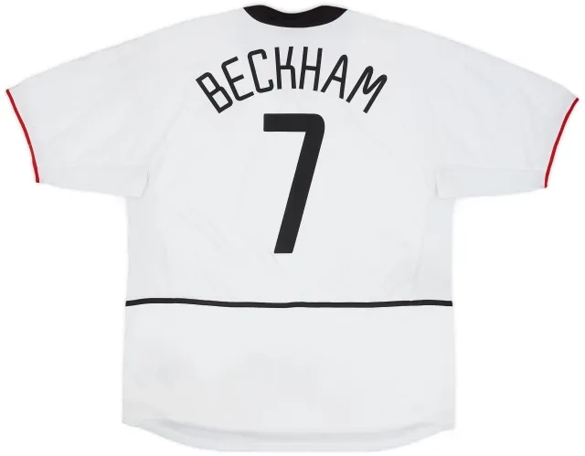 Nike 2002-03 Manchester United Away Shirt Beckham #7 - 6/10 - (XL)