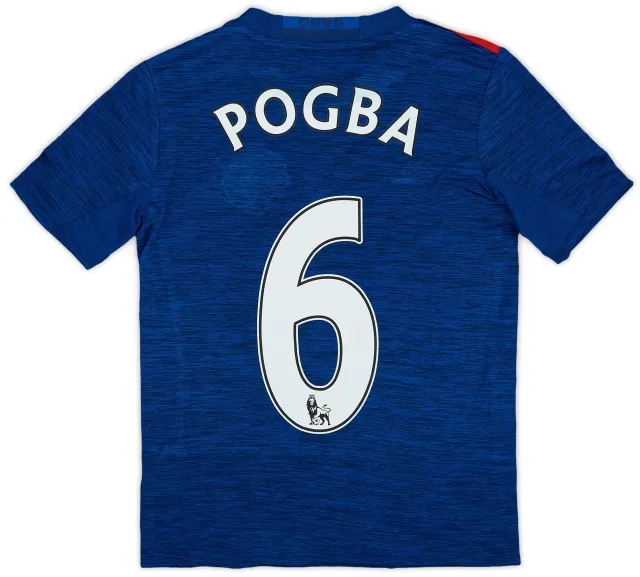 adidas 2016-17 Manchester United Away Shirt Pogba #6 - 8/10 - (S.Boys)