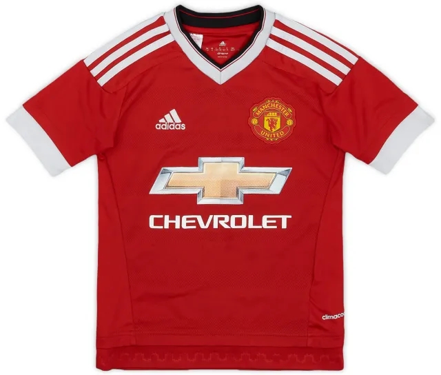 adidas 2015-16 Manchester United Home Shirt - 7/10 - (S.Boys)