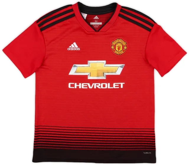 adidas 2018-19 Manchester United Home Shirt - 8/10 - (M.Boys)