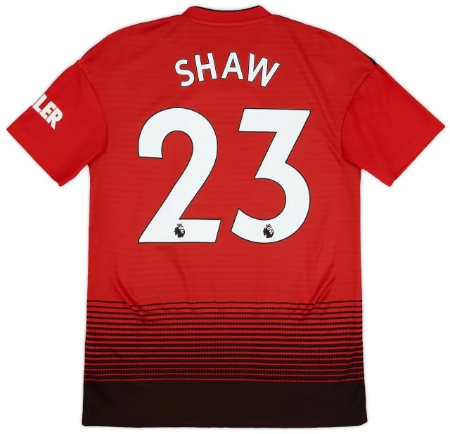 adidas 2018-19 Manchester United Home Shirt Shaw #23 - 9/10 - (S)