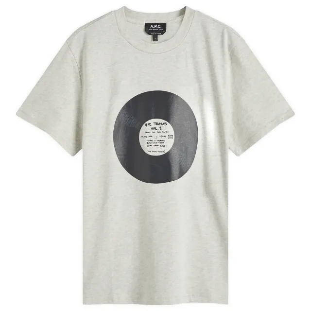 A.P.C. Men's Plantine Turntable Graphic T-Shirt White