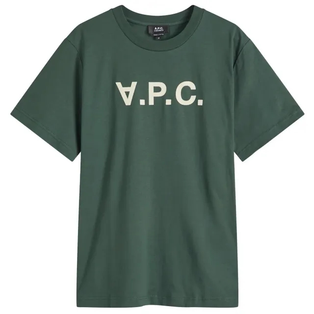 A.P.C. Men's VPC Logo T-Shirt Dark Green/White