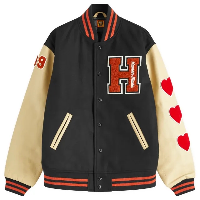 Human Made Men's Varsity Jacket Black