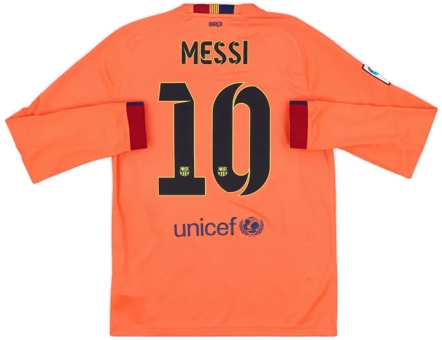 Nike 2014-15 Barcelona Away L/S Shirt Messi #10 - 8/10 - (M)