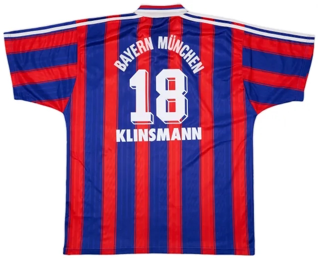 adidas 1995-97 Bayern Munich Home Shirt Klinsmann #18 - 7/10 - (XL)