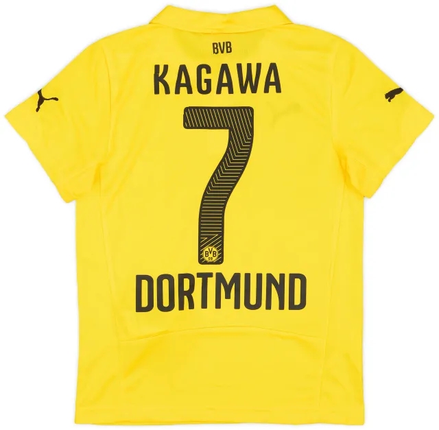 Puma 2014-15 Dortmund CL Home Shirt Kagawa #7 (S.Boys)