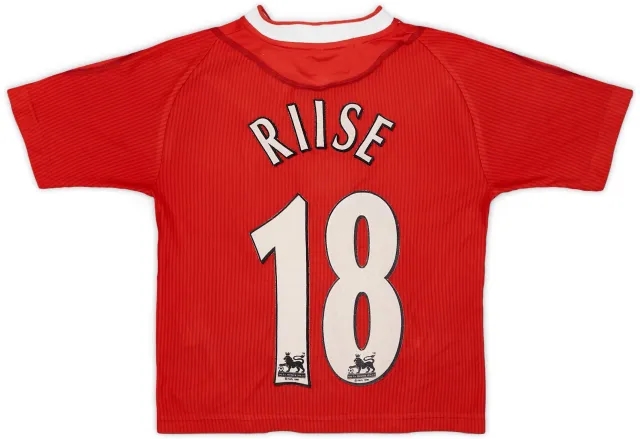 Reebok 2002-04 Liverpool Home Shirt Riise #18 - 5/10 - (M.Boys)