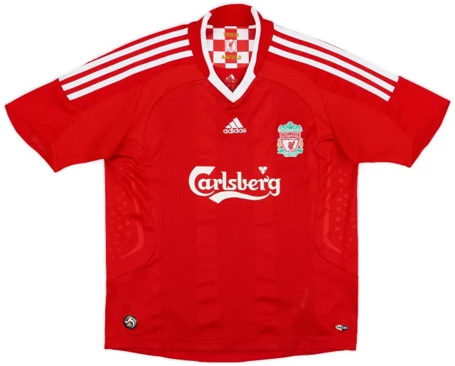 adidas 2008-10 Liverpool Home Shirt - 9/10 - (M.Boys)