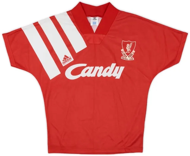 adidas 1991-92 Liverpool Home Shirt - 7/10 - (L.Boys)