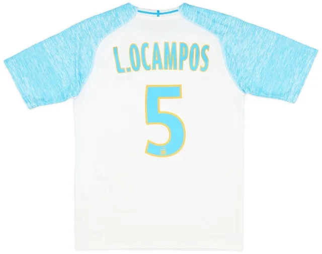 Puma 2018-19 Olympique Marseille Home Shirt L.Ocampos #5 - 6/10 - (S)