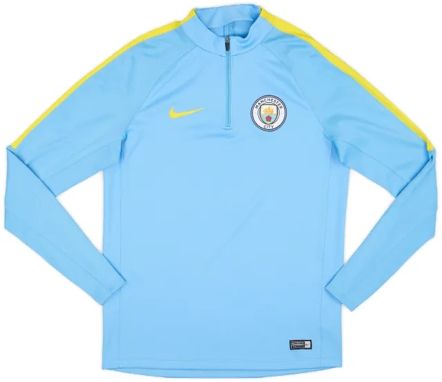 2016-17 Manchester City Nike 1/4 Zip Training Top - 7/10 - (M)