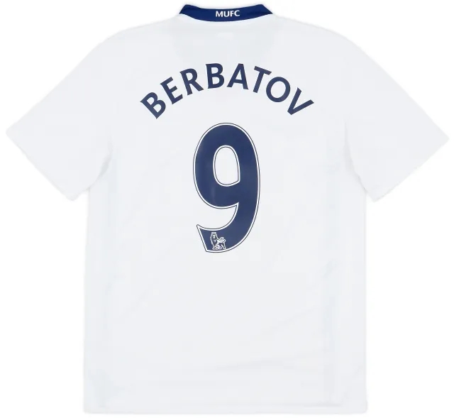Nike 2008-10 Manchester United Away Shirt Berbatov #9 - 9/10 - (S)
