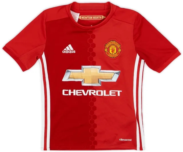adidas 2016-17 Manchester United Home Shirt - 6/10 - (7-8 Years)