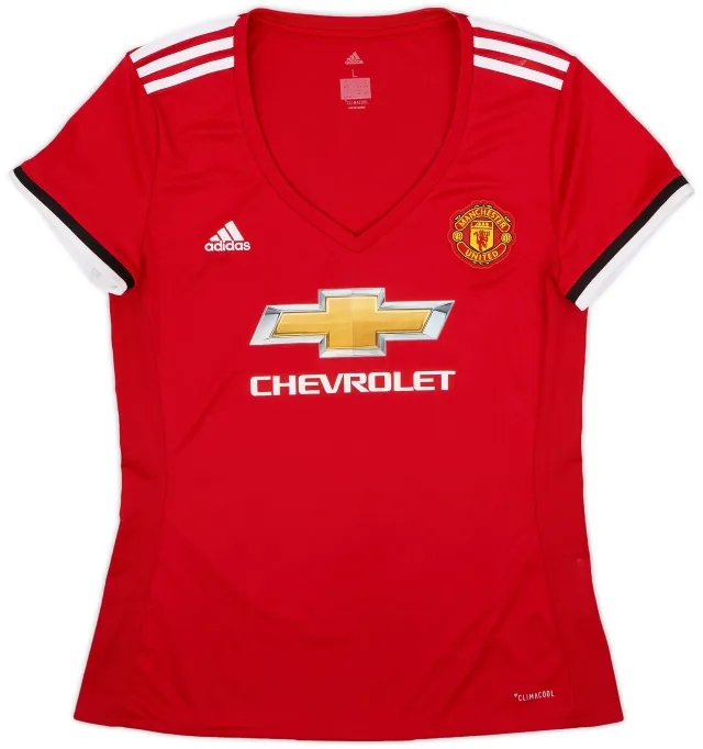 adidas 2017-18 Manchester United Home Shirt - 6/10 - (Women's L)