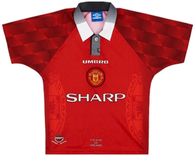 Umbro 1996-98 Manchester United Home Shirt - 9/10 - (Y)