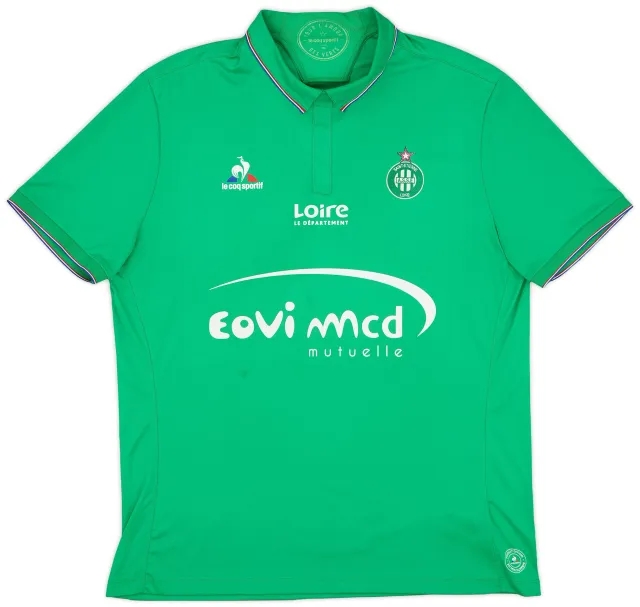 LeCoqSportif 2016-17 Saint Etienne Home Shirt - 7/10 - (XXL)