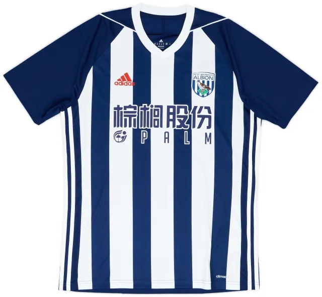 adidas 2017-18 West Brom Home Shirt - 8/10 - (M)