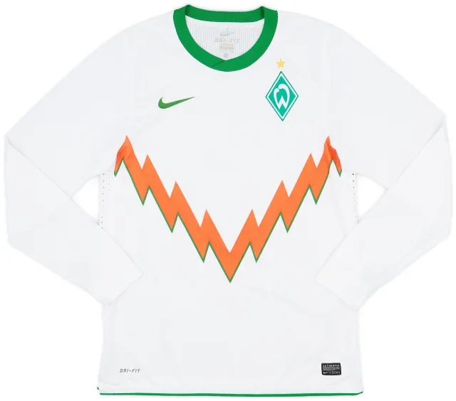 Nike Werder Bremen Mens LS Player Issue Away Shirt 2010/11
