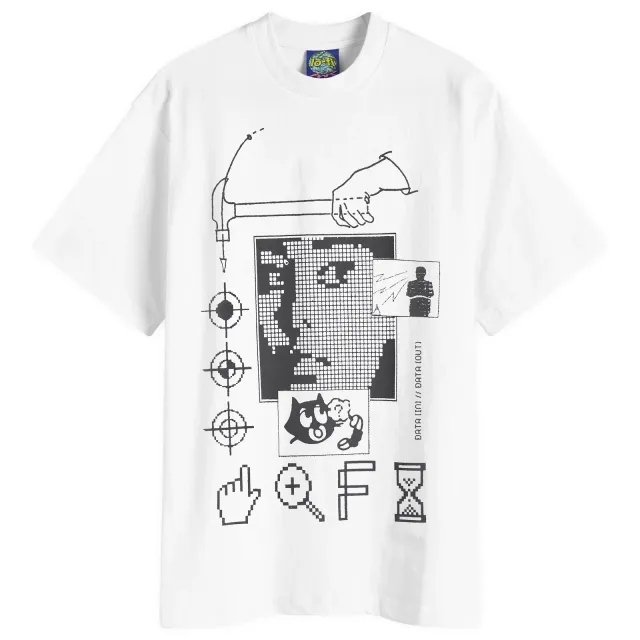 Lo-Fi Men's Data T-Shirt White