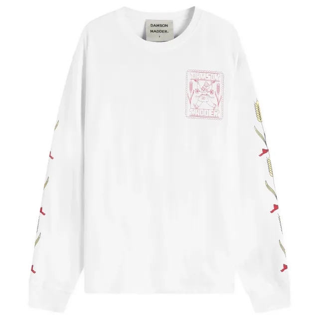 Damson Madder Women's Fresh Bread Long Sleeve T-Shirt White